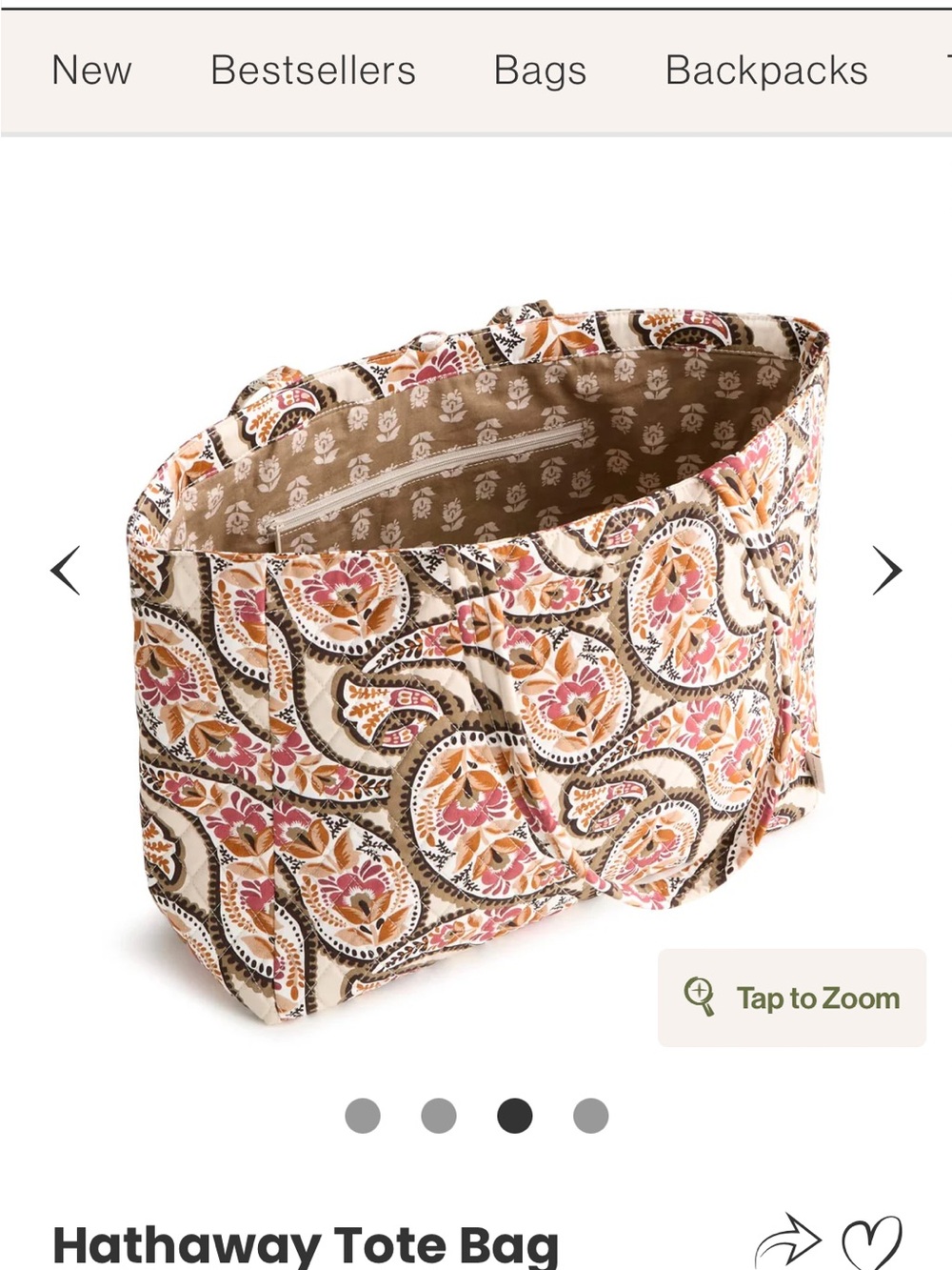 Vera Bradley Hathaway Tote Bag
Blooming Paisley NWOT - Picture 2 of 8